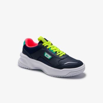 Lacoste Ace Lift Læder Sneakers Mørkeblå Turkis | dHJb2lXS