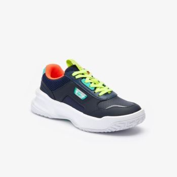 Lacoste Ace Lift Læder Sneakers Mørkeblå Turkis | yr5yvXLl