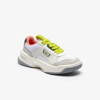 Lacoste Ace Lift Læder and Ruskind Sneakers Hvide Lysegrå | zdoy9yoM