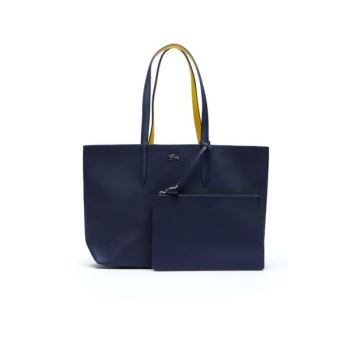 Lacoste Anna Reversible Bicolor Tote Bag Mørkeblå Blå Guld | beLbeAJt