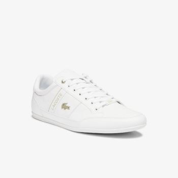 Lacoste Chaymon Syntetisk and Læder Sneakers Hvide | NtrF3pCu