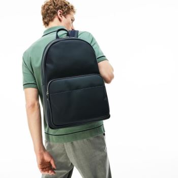 Lacoste Classic Petit Piqué Backpack Mørkeblå | RIQghpNG