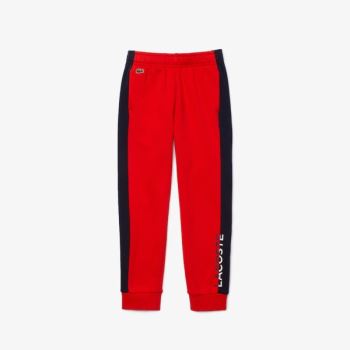 Lacoste Color-Blcoked Fleece Track Pants Rød Mørkeblå Blå | uQTarmhV