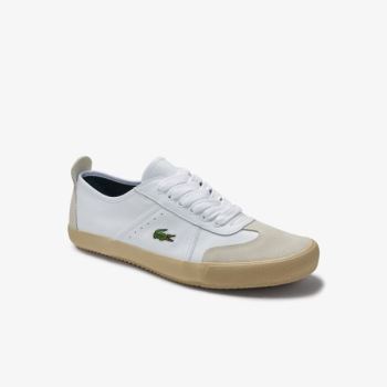 Lacoste Contest Læder and Ruskind Sneakers Hvide Hvide | 8hdR2U6k