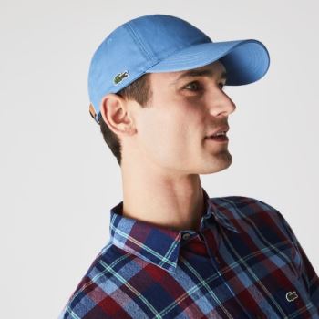 Lacoste Contrast Páskové Bomulds Cap Blå | citH1ZGz