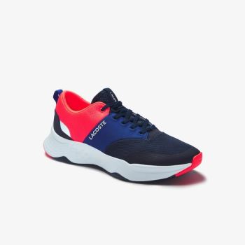 Lacoste Court-Drive Plus Tekstil Sneakers Mørkeblå Lyserød | ZOUEbPNF