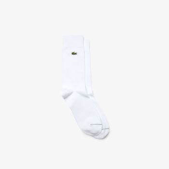 Lacoste Embroidered Crocodile Bomulds Blend Socks Hvide | q9x2CON3