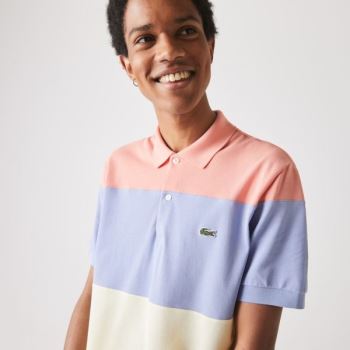 Lacoste Fresh And Light Bomulds Piqué Classic Fit Polo Shirt Turkis Gul Lilla Lyserød | YGbJ55aY