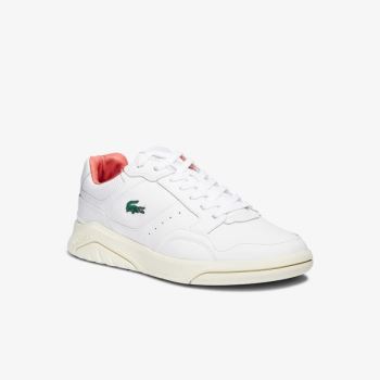 Lacoste Game Advance Luxe Læder and Syntetisk Sneakers Hvide Beige | oMhEOIXJ