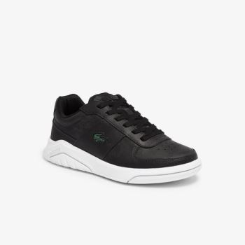 Lacoste Game Advance Læder and Syntetisk Sneakers Sort Hvide | VDmgLyeb