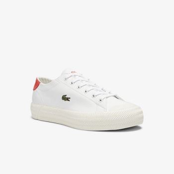 Lacoste Gripshot Læder and Ruskind Sneakers Hvide Beige | Rryo2cTU