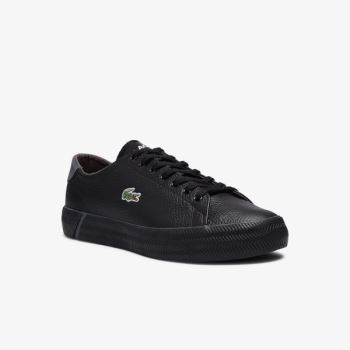 Lacoste Gripshot Tumbled Læder Sneakers Sort | NxEpcS3F