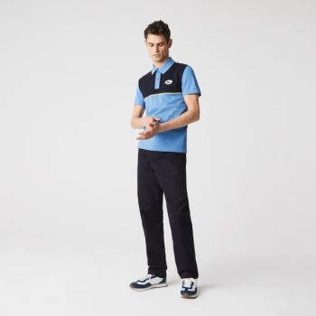 Lacoste Heritage Slim Fit Stretch Bomulds Piqué Polo Shirt Blå Mørkeblå Blå | OWm5aWSo