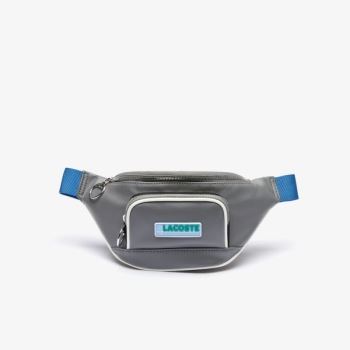 Lacoste LCST Badge Colorblock Zip Fanny Pack Grå Blå | F91JK4lY