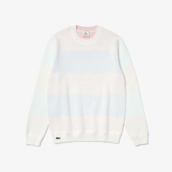 Lacoste LIVE Reversible Bomulds Sweater Hvide | y0Rpgnzh