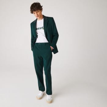 Lacoste LIVE Standard Fit Bomulds Canvas Suit Pants Grøn | yag1Btse