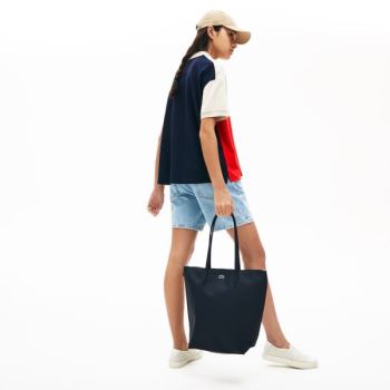 Lacoste L.12.12 Concept Vertical Zip Tote Bag Mørkeblå Blå | tuhszs3s