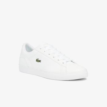 Lacoste Lerond BL Læder and Syntetisk Sneakers Hvide | ZSpAvUpb