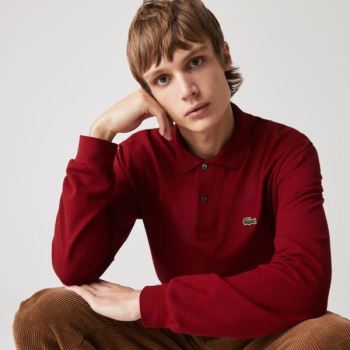 Lacoste Long-Sleeve Classic Fit L.12.12 Polo Mørkerød | mentyC9z