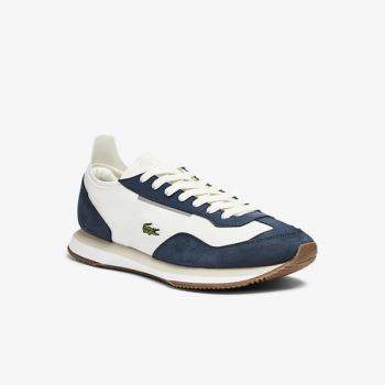 Lacoste Match Break Tekstil Sneakers Hvide Mørkeblå | ZksYFg6E