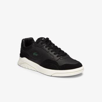 Lacoste Men’s Game Advance Luxe Læder and Ruskind Sneakers Sort Grå | MAARwQn7