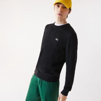 Lacoste Organic Bomulds Crew Neck Sweater Sort | 3ncoFhXt