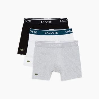 Lacoste Pack of 3 Boxer Briefs Sort Hvide Grå | EesTE3Ps