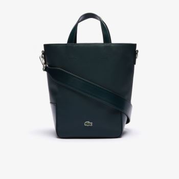 Lacoste Piqué Resort Piqué Canvas Tote Bag Mørkegrøn | KJ16SmmR