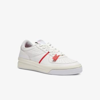 Lacoste Quantace Læder Sneakers Rød Hvide | 9mcciC6F