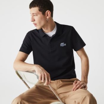 Lacoste Regular Fit Bomulds Piqué Polo Mørkeblå Blå | dVfePWu8