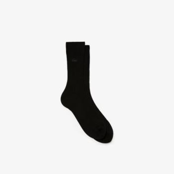 Lacoste Ribbed Bomulds Blend Socks Sort | SN9CWL2f