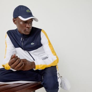 Lacoste SPORT Contrast Border Lette Cap Mørkeblå Blå Hvide | vxpHZY1V