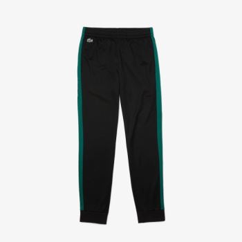 Lacoste SPORT Piqué Track Pants Sort Grøn Sort | B9BDwhPp