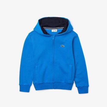 Lacoste SPORT Tennis Zippered Fleece Sweatshirt Blå Mørkeblå Blå | JB9zr4wc