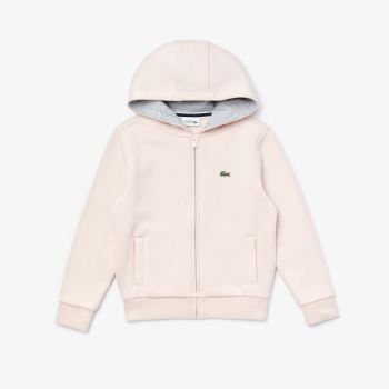 Lacoste SPORT Tennis Zippered Fleece Sweatshirt Lyselyserød Grå | mEpt5AVF