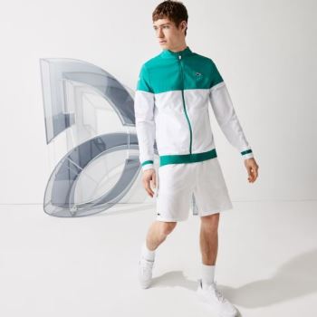 Lacoste SPORT x Novak Djokovic Colorblock Zip Jacket Hvide Grøn | J7Fnzka6