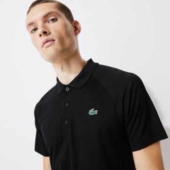 Lacoste SPORT Åndbar Run-Resistant Interlock Polo Shirt Sort | ba7DJlEs