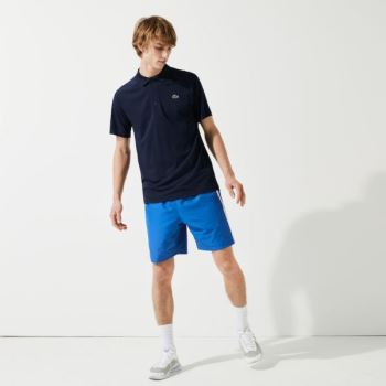 Lacoste SPORT Åndbar Run-Resistant Interlock Polo Shirt Mørkeblå Blå | ynNVQaR3