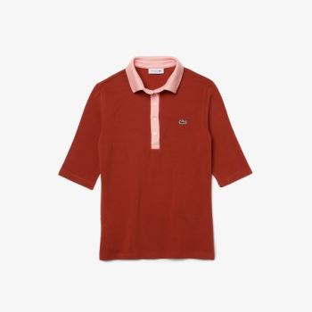 Lacoste Slim Fit Bomulds Polo Shirt Brune Lyserød | BhmIS0Rw