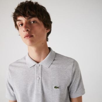 Lacoste Slim Fit Polo in Petit Piqué Grå | eXVSWO2V