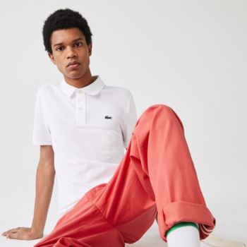 Lacoste Slim Fit Polo in Petit Piqué Hvide | 9OBExYuo