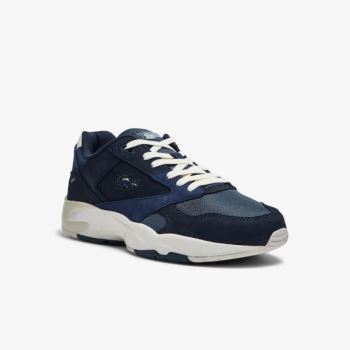 Lacoste Storm 96 Lo Nubuck Læder Sneakers Mørkeblå | n3mpPmHx