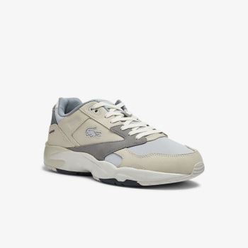 Lacoste Storm 96 Lo Nubuck Læder Sneakers Beige Grå | zMmpRIiP