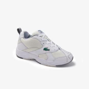 Lacoste Storm 96 Læder and Tekstil Sneakers Hvide Hvide | 0oCTqN99