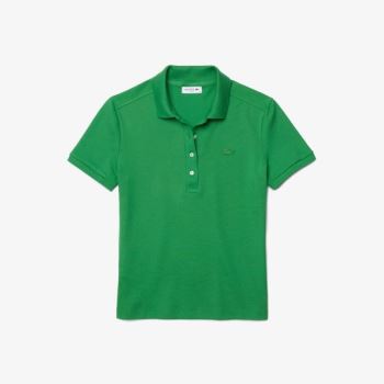 Lacoste Stretch Bomulds Piqué Polo Shirt Grøn | oUhfO4bi