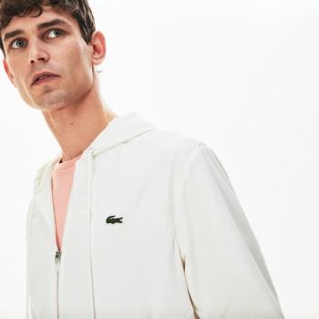 Lacoste Two-Tone Zip-Up Jacket Hvide | p5tiBtda