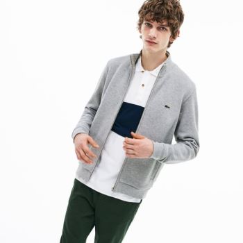 Lacoste Zip Fleece Sweatshirt Grå | Ah0p0ngT