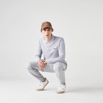 Lacoste classic fit long-sleeve Polo Shirt in marl petit piqué Grå | mryLE0JU