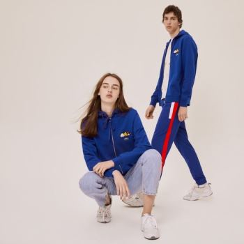 Lacoste x FriendsWithYou Design Zippered Jacket Blå | DIVazn2Y