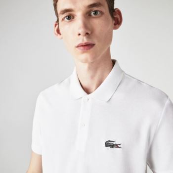 Lacoste x National Geographic Regular Fit Organic Bomulds Polo Shirt Hvide | 2nFgne3Q